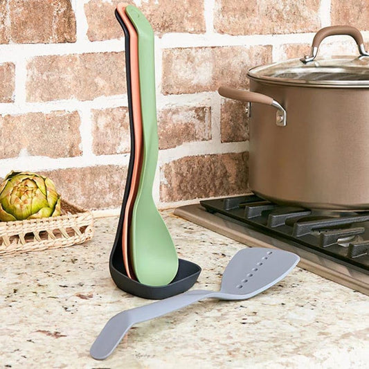 Handy Gourmet Compact Stacking Utensils: Space-Saving Kitchen Tool Set with Magnetic Storage